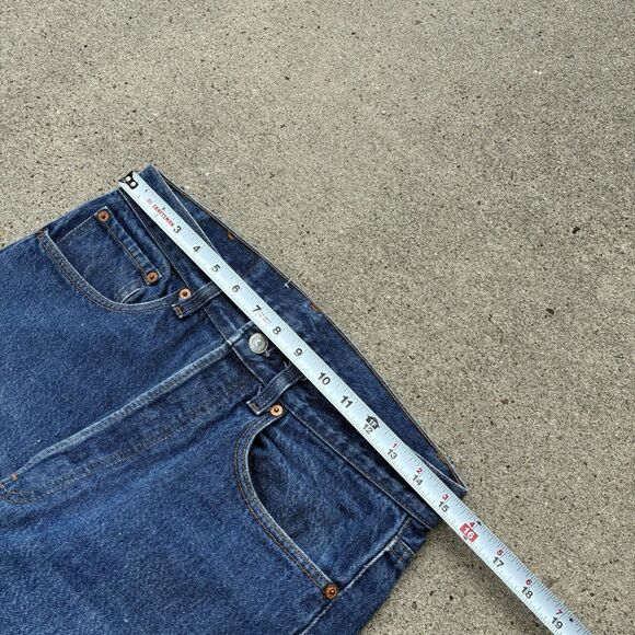 Vintage 80s Levis 501xx Jeans Mens 30x32 Button Fly USA Made Dark Wash Indigo - Picture 13 of 16